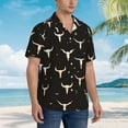 thumbnail image 3 of Disketp Hawaiian Shirts For Men,Cow Skulls Print Mens Casual Short Sleeve Button Down Shirts Beach Shirt, 3 of 7