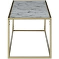 thumbnail image 4 of Convenience Concepts Gold Coast Faux Marble Top Coffee Table in Gold Metal Frame, 4 of 6