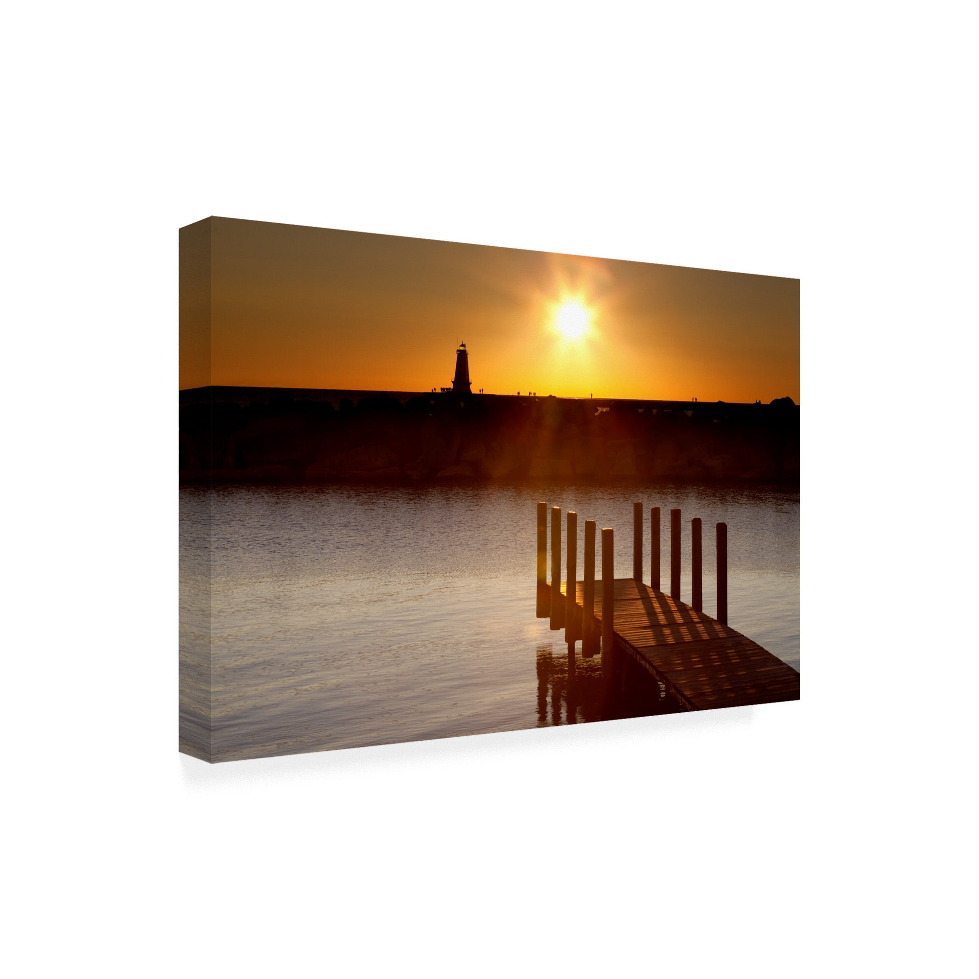 Trademark Fine Art 'Ludington Sunset Ludington Michigan Color' Canvas Art by Monte Nagler