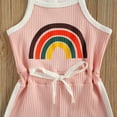 thumbnail image 6 of Toddler Baby Girl Summer Outfit Rainbow Romper Jumpsuit Summer Bodysuit One Piece Clothes, 6 of 7