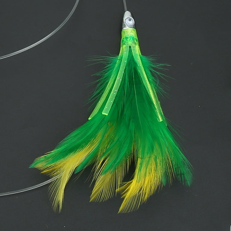 FEATHER SALTWATER FISHING Lure Vintage Big Game Trolling Single Hook  Multicolor $9.87 - PicClick