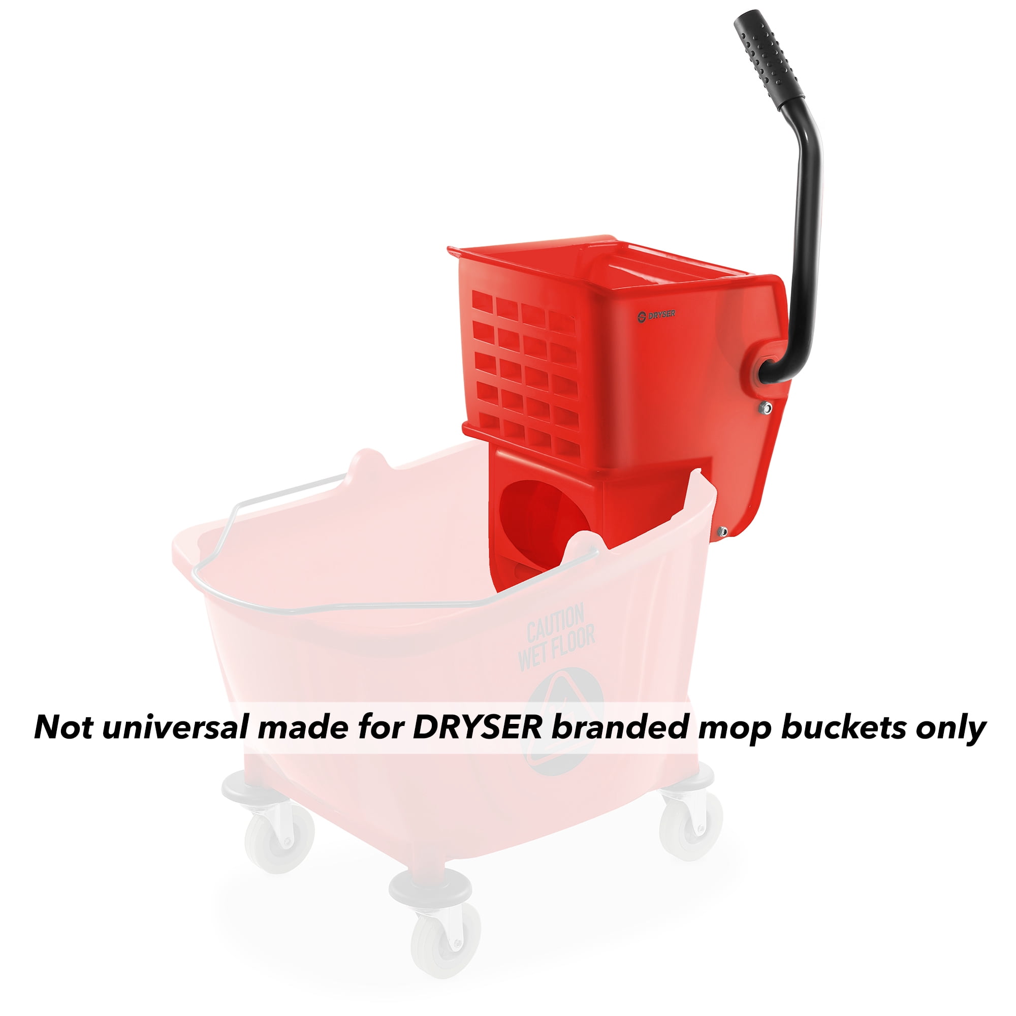 Dryser Side Press Wringer Replacement for Commercial Mop Bucket, 26 and 33 qt. - Red