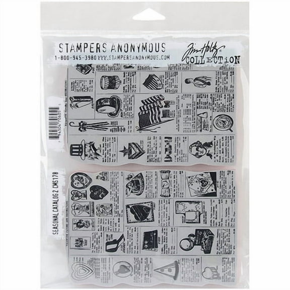 Tim Holtz Cling Rubber Stamp Set 7"x8.5"