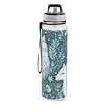thumbnail image 2 of Fox Flowers Leaves Painting Sports Water Bottle Portable Travel Mug 32oz BPA Free Leak Proof Straw Transparent Tritan for Gym Yoga Cycling Camping, 2 of 7