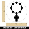 thumbnail image 2 of Rosary Catholic Symbol Self-Inking Rubber Stamp Ink Stamper - Orange Ink - Mini 1/2 Inch, 2 of 7