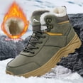 thumbnail image 2 of MeMoride Mens Snow Boots Waterproof Warm Faux Fur Lined Ankle Booties Non-slip Winter Hiking Boots for Men, 2 of 6