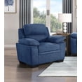thumbnail image 6 of Modern Blue Textured Fabric Single Chair 37"x35.5"x35"H with Solid Wood Frame, 6 of 10
