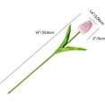 thumbnail image 2 of 20pcs White Flowers Artificial Tulip Silk Fake Flowers 13.5" for Mother's Day Easter Valentine’s Day Gifts in Bulk Home Kitchen Wedding Decorations, 2 of 5
