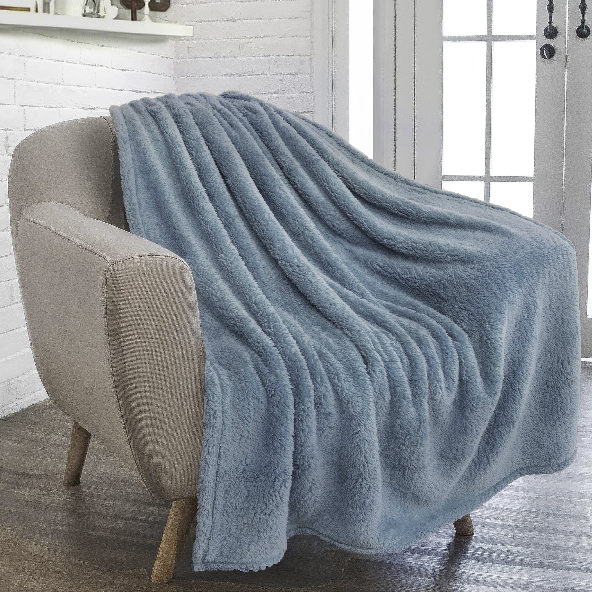 Details about   Soft Fuzzy Warm Cozy Throw Blanket with Fluffy Sherpa Fleece for Sofa Couch Bed 