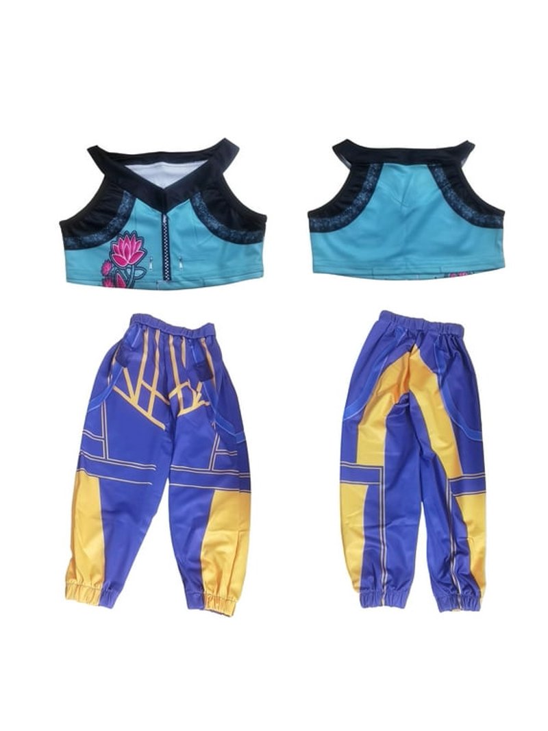 Costume Demon Hunter Per Bambine - Cosplay Ru-mii - 2 Pezzi Con Cappotto E Pantaloncini - Halloween E Teatro - Foto 5
