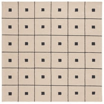 SAFAVIEH Martha Stewart Micro Loop Area Rug, Beige/Black, 6' x 6' Square