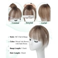 thumbnail image 3 of Clip in Bangs Bangs Hair Clip Fake Bangs Clip In Bangs Real Human Hair Hairpieces Ombre Blonde 360° Cover Clip on Bangs for Women Fringe with Temples Wispy Bangs Clip In Hair Extensions French Bangs, 3 of 10