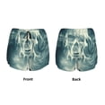 thumbnail image 5 of Lsque Scary Moon And Clouds Printed Women's Running Shorts with Liner Pockets,Elastic Quick Dry Workout Athletic Gym Yoga Shorts,Womens High Waist Shorts-Large, 5 of 9