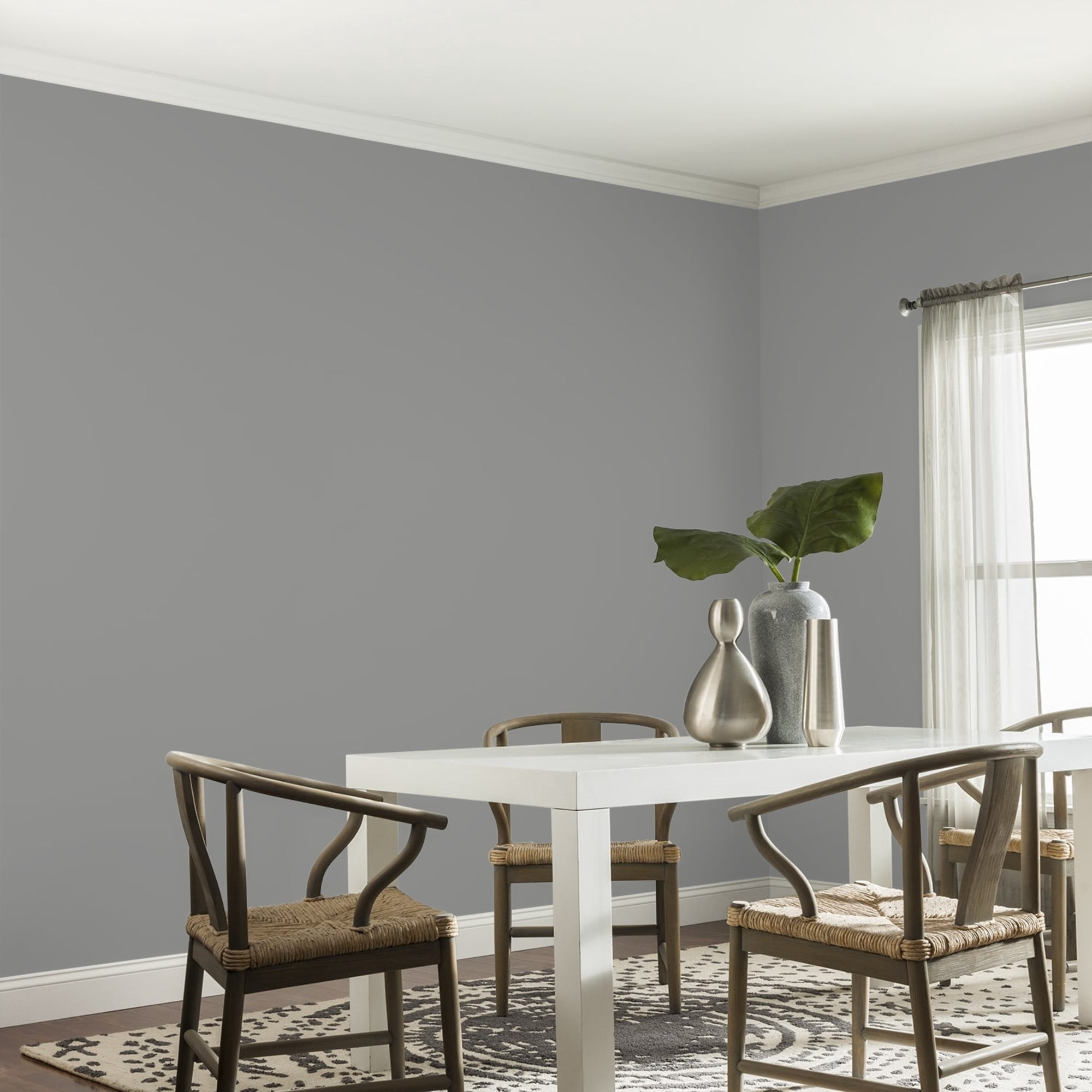 Glidden Fundamentals Cloudy Slate Eggshell Interior Paint and Primer, 1 Quart