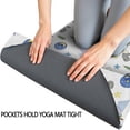 thumbnail image 3 of 74x26 Inch Yoga Towel, Sweat Absorbent Non-Slip Mat for Hot Yoga, Pilates & Fitness,Wolf Celestial Mountain White Pattern, 3 of 5