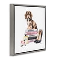 thumbnail image 2 of Stupell Industries Art Deco Luxury Fashion Books & Dog Gray Floating Frame Canvas Art, 25 x 25, by Amanda Greenwood, 2 of 8