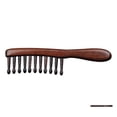 thumbnail image 2 of Wooden Hair Comb With Rounded Teeth For Styling Curly Hair Natural Design 1Pcs, 2 of 5