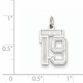 thumbnail image 2 of 925 Sterling Silver Number 19 Necklace Pendant Charm Charms, 2 of 6