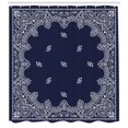 thumbnail image 3 of Ambesonne Paisley Shower Curtain, Middle Eastern Influences, 69"Wx84"L, Dark Blue White, 3 of 3