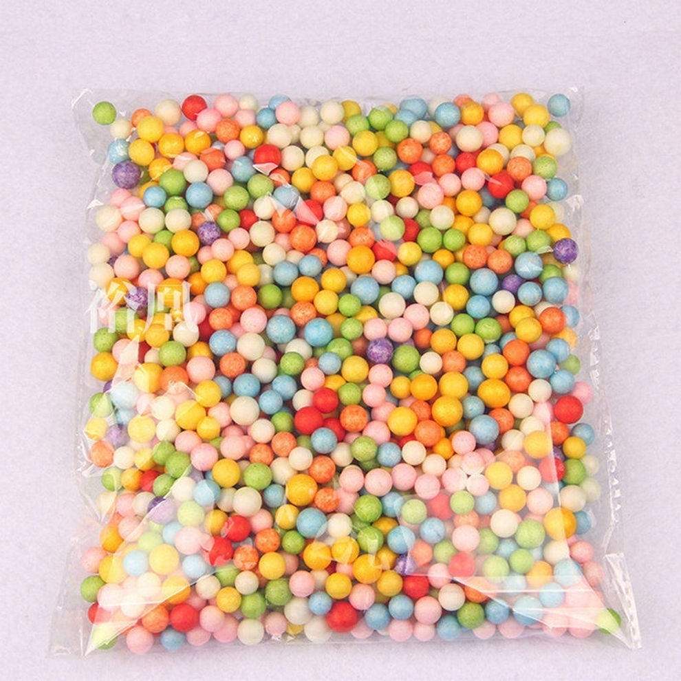 Funny Mini Styrofoam Filler Foam Beads Balls Assorted Colors