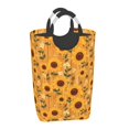 thumbnail image 2 of KLL Modern Wood Grain Sunflower Laundry Hamper,Large Canvas Fabric Lightweight Storage Basket Toy Organizer Dirty Clothes Collapsible Waterproof, 2 of 6