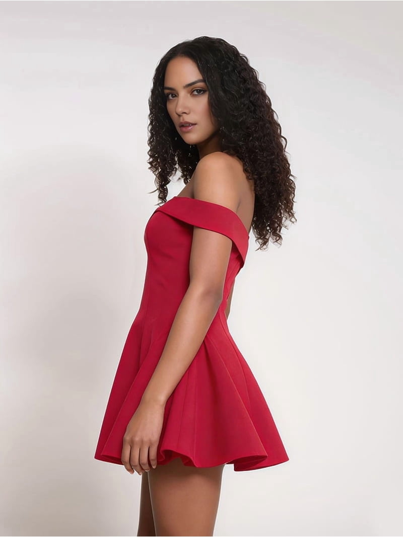 y2k mini dresses Shiny Metallic Party Night Club Dress Women Clothing Halter B  Mega Mart Center The lace up back shapes the fit while keeping the look playful and light Women'S Off Shoulder Mini Dress