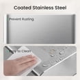 thumbnail image 5 of Small Bathroom Trash Can 2.1 Gallon Wastebasket, Modern Metal Garbage Can Office Waste Basket, Silver Stainless Steel Trash Bin for Bedroom, Home Office, Toilet, rv, Near Desk, Under Sink., 5 of 8