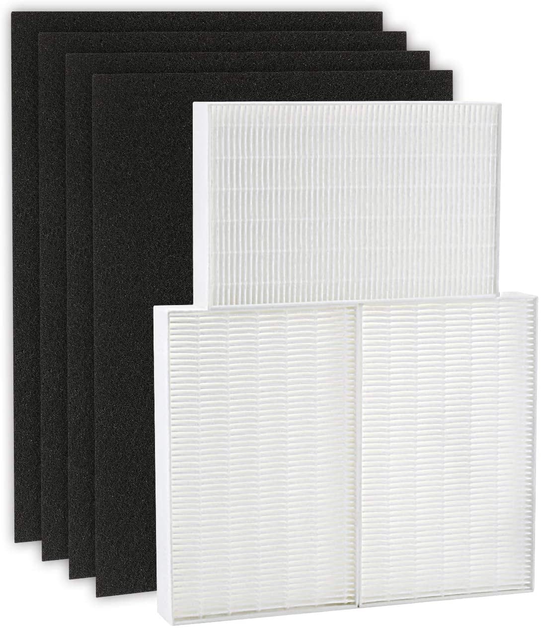 Premium HEPA Replacement Filter 3 Pack Including 8 Precut Activated Carbon Pre 