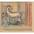 thumbnail image 2 of Arnold Peter Weisz-Kubínčan 22x20 Gold Ornate Framed and Double Matted Museum Art Print Titled - In the Stables (1940-1944), 2 of 4