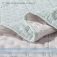 thumbnail image 3 of KASENTEX Coverlet 3-pc Mini Quilt Set - All-Season Lightweight Ultra Soft Bedding Stonewashed Blanket - Heat-pressed 2-Tone REVERSIBLE Color, KING + 2 King Shams, Milky Green/Sheer Pink, 3 of 5