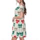 thumbnail image 2 of Balery Retro bows Vestidos sueltos de manga corta para mujer, vestidos de verano 2025, vestidos casuales de corte A con vuelo., 2 of 6