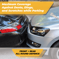 thumbnail image 2 of TrexNYC Rear Bumper Guard and Front License Plate Bumper Guard - Car Rear Bumper Protector - Universal Bumper Guard Protection, XL Combo Kit, 2 of 5