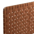 thumbnail image 4 of Sparta Weave Wall-Mount Vegan Leather Queen Headboard in Walnut Brown, 4 of 7