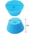 thumbnail image 2 of Tasses de Cuisson Réutilisables, 30 Pcs Moules à Cupcakes Antiadhésifs Tasses en Silicone pour Muffin et Cupcake (Coloré), 2 of 8