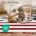 thumbnail image 4 of ODIKA Vintage Fish Bass Fishing Theme Lure Motif Stars Stripes Border for Entryway, Kitchen, Mudroom, Stain Resistant Flatwoven, 4 of 7