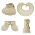 thumbnail image 4 of ACCEHUT Women's UPF 50+ Foldable Wide Brim Straw Sun Visor Adjustable Beige Summer Beach Hat, 4 of 5