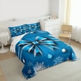 thumbnail image 3 of Homewish Teens Christmas Bowtie 3-Piece Full Size Comforter Sets,Happy Xmas Bedding Comforter Set,Kawaii Bow Snowflake Lightweight Bedding Sets,Lightweight Room Decor,Reversible, 3 of 8