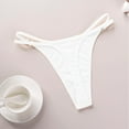 thumbnail image 6 of Sunvit-Panties Juniors Thong Underwear, Comfortable Soft Stretch Nylon Spandex, Seamless No Show, White, Size S, 6 of 9