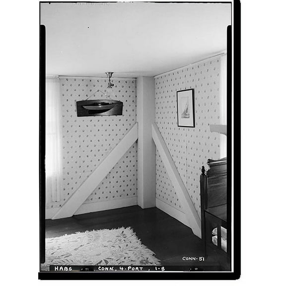 Historic Print, Samuel Hall House, 478 Main Street, Portland, Middlesex County, CT - 8, 16" x 20"