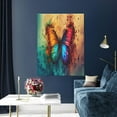 thumbnail image 5 of Kdxio Vibrant Rainbow Butterfly A Pattern Canvas Wall Art 12x16 Inches - Waterproof HD Print Solid Wood Frame for Living Room & Bathroom,Vertical, 5 of 8
