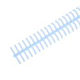 thumbnail image 2 of Kit de reliure spirale, 10 pièces, capacité de 130 feuilles, reliure à 30 trous, diamètre 16 mm, bleu clair, 2 of 4