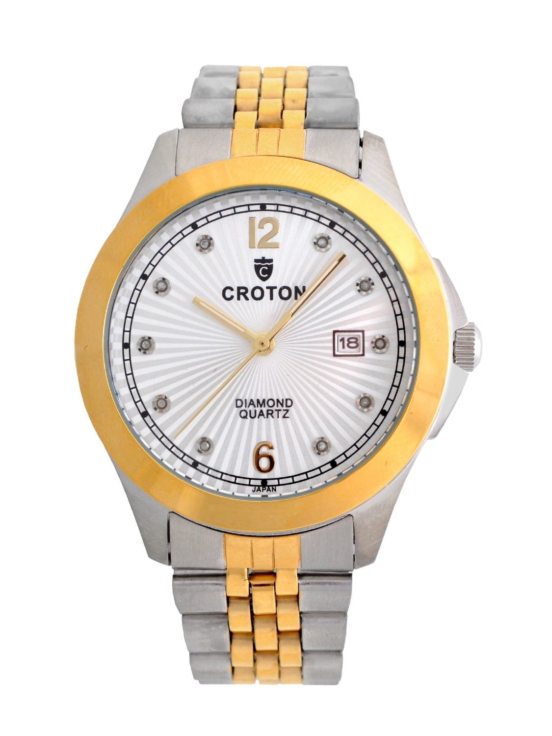 Men's Two-Tone Diamond dial Watch - Walmart.com