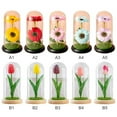 thumbnail image 6 of Brand Clearance!!Artificial Sunflower in Glass Dome with LED Light Eternal Tulip Sunflower Light Decor Preserved Fresh Flowers Present for Valentines Day Wedding Anniversary Mother's Day, 6 of 6