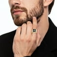 thumbnail image 6 of 14K Solid Yellow Gold Mens Black Onyx Master Mason Signet Freemason Masonic Ring, 6 of 11