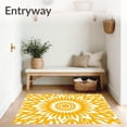 thumbnail image 3 of ODIKA 2'x3' Machine Washable Non-Slip Area Rug, Radiant Sunburst Motif With Layered Petal And Bold Contrast High Traffic Rug, Yellow, 466234, 3 of 7