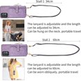 thumbnail image 7 of Phone Case for Samsung Galaxy A32 4G 6.4 inch Zipper Wallet Cover with Credit Card Holder Slot Shoulder Crossbody Strap Long Lanyard Leather Cell A 32 32A S32 G4 SM-A325M/DS Women Girls Purple, 7 of 7