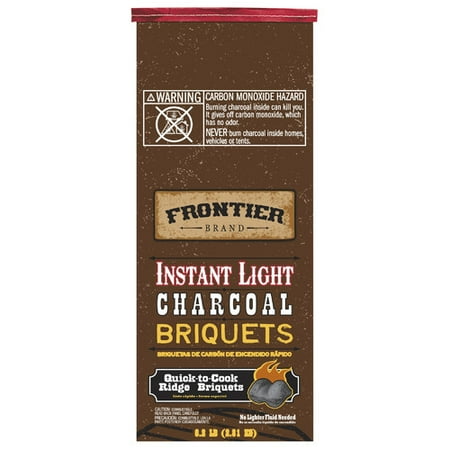 - Frontier 198-330-128 6.2 lbs Instant Light Charcoal Briquets