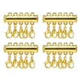 thumbnail image 1 of Capas Collar Cierres, 4uds Collar Conector 5 Hilos Deslizamiento Magnético Tubo Cierre Cierres para Capas Pulseras Collar Joyas Fabricación, Oro, 1 of 6