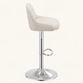 thumbnail image 5 of AFO Adjustable Metal Base Bar Stool, Counter Height Chair with Footrest for Dining Room, Kitchen Island and Home Bar, Set of 4, Beige, 5 of 8