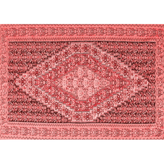 Ahgly Company Indoor Rectangle Medallion Red Traditional Area Rugs, 5' x 8'